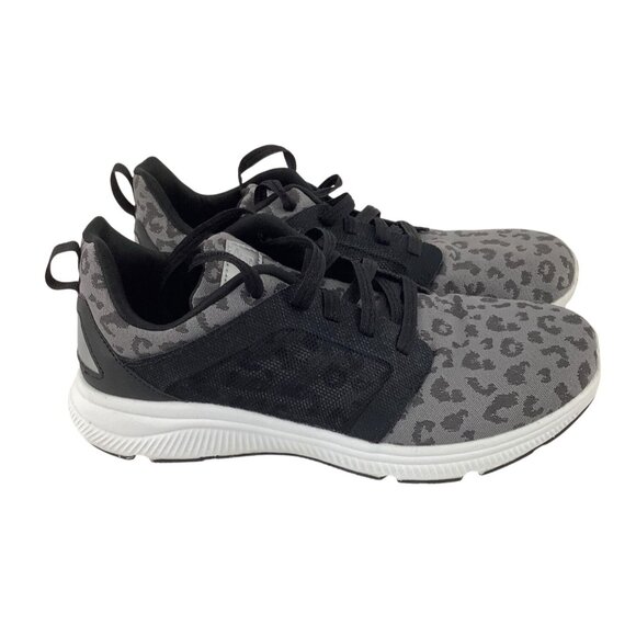 Avia Gray Wmens Leopard Print Athletic Sneakers Size 9 - Picture 2 of 8
